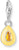 Pendentif en argent sterling 925, forme goutte avec pierre jaune