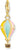 Pendentif doré avec émail montgolfière, bleu-jaune avec des touches roses