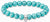 Bracelet perlé bleu sarcelle avec passant argenté pour breloque et perles à motifs turquoise