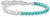 Bracelet en argent 925 avec perles turquoise et maillons