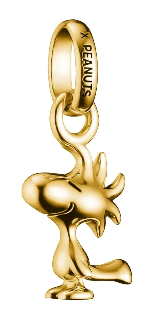 Pendentif Charm Thomas Sabo, plaqué or 18 carats, motif Snoopy avec inscription « PEANUTS »