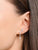 Boucles d'oreilles avec éléments en pierre décorative et pendentif perle pendant à l'oreille