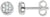 Clous d'oreilles ronds en argent sterling 925 avec des structures circulaires scintillantes