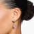 Puces d'oreilles avec pierres roses - Argent sterling 925