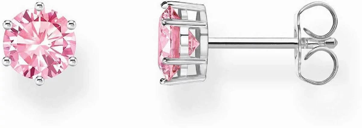 Puces d'oreilles avec zirconium rose taille brillant - Thomas Sabo Modèle : H2301-051-9