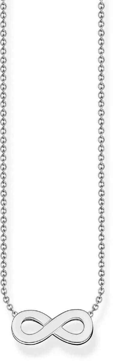 Silberne Halskette mit Infinity-Anhänger von Thomas Sabo, Kugelkette