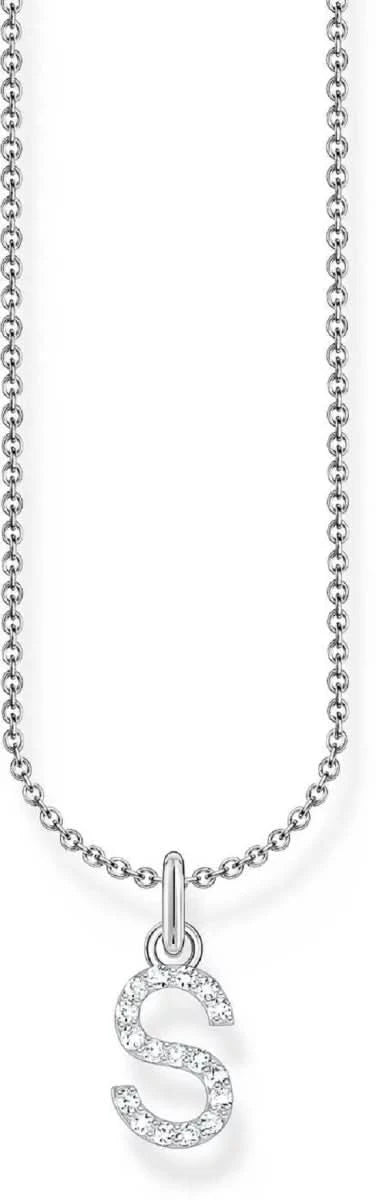 Collier Thomas Sabo avec chaîne en argent et pendentif lettre S