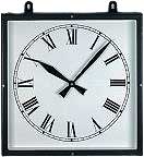 GER-Technik Horloge murale 30x30x4 cm Acier inoxydable • Radio-pilotée • Boîtier robuste