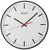 Horloge murale : cadre noir, cadran blanc, aiguilles noires avec trotteuse rouge