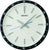 Horloge murale avec cadran Seiko, bordure beige et échelle des minutes noire