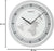 Horloge murale avec cadran carte du monde, fond gris ; dimensions 36,1 cm