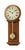 Horloge murale en bois avec pendule, chiffres romains et cadran de couleur crème