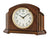 Horloge de table en bois avec cadran rond et bordure dorée