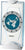 Horloge de table avec cadran rond bleu pétrole, carte du monde, bordure argentée, Seiko