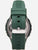 Digitale Herrenuhr-Rückseite mit grünem Silikonband und Metallverschluss