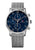 Herrenarmbanduhr von Tommy Hilfiger mit Quarzwerk, blauem Zifferblatt und Milanaiseband