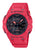 Casio G-SHOCK Herren-Armbanduhr mit rotem Kunststoffband und rundem Digital-Display