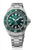 Seiko Prospex Herrenuhr mit grünem Zifferblatt, Stahlband und Drehlünette, PADI