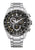 Citizen Eco-Drive Funk Herrenuhr mit silberfarbenem Edelstahlband und schwarzem Zifferblatt