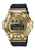 Casio G-SHOCK Digitaluhr mit goldfarbenem Gehäuse, dunkelblauem Silikonarmband