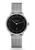 Sternglas Naos XS Damenarmbanduhr mit schwarzem Zifferblatt, Maschenarmband und Datumsfenster