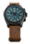 Traser P96 Chronograph mit türkisfarbenem Zifferblatt, Lederarmband und Subdials