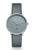 Damenarmbanduhr Sternglas Naos XS mit eisblauem Zifferblatt, Lederband