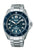 Seiko Prospex Taucheruhr mit blauem Zifferblatt, Edelstahlband und drehbarer Lünette