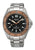Seiko Prospex Herren-Armbanduhr: Stahlband, schwarzes Zifferblatt, braune Lünette