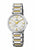 Damenuhr von Festina mit Quarzwerk, zweifarbigem Edelstahlarmband und silbernem Zifferblatt