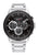 Tommy Hilfiger Herrenarmbanduhr mit schwarzem Zifferblatt, silbernem Stahlband