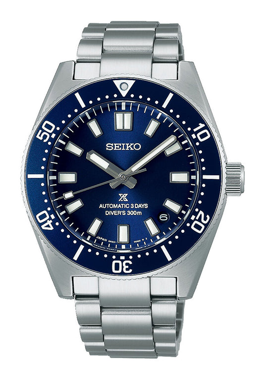 Seiko Prospex Herrenuhr: blaues Zifferblatt, Edelstahlarmband, Automatik, Saphirglas
