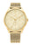 Tommy Hilfiger Damenuhr mit rundem goldfarbenem Meshband und cremefarbenem Zifferblatt