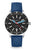 Sternglas Marus 2.0 Herren-Automatikarmbanduhr mit schwarzem Zifferblatt und blauem Kautschukband