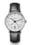 Herrenarmbanduhr Sternglas Naos Pro GMT mit weißem Zifferblatt und schwarzem Lederband