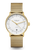 Sternglas Naos Heritage Herren Automatik-Uhr mit goldenem Mesharmband und weißem Zifferblatt