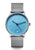 Herrenarmbanduhr mit blauem Zifferblatt und Edelstahl-Meshband