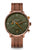 Sternglas Herrenuhr: dunkelgrünes Chronograph-Zifferblatt, roségoldfarbenes Metallarmband
