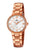 Festina Mademoiselle Damenuhr mit roségoldfarbenem Edelstahlband, weißem Zifferblatt