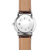 Unisex-Armbanduhr mit braunem Lederarmband und graviertem Edelstahlgehäuse
