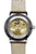 Zeppelin Hindenburg LZ 129 Herrenuhr: Edelstahlboden mit sichtbarem Automatikwerk, Lederband