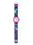 Kinderuhr mit lila Armband, pinkem Glitzer-Lünette, Einhorn- und Eulenmotiv, Mineralglas