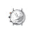 Rückseite der Herrenuhr mit maritimem Motiv, Edelstahlgehäuse und silbernem Metallarmband