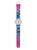 Mädchenarmbanduhr mit rosa-blaustem Riemen, Fußballmotiven, rundem Zifferblatt, Mineralglas