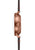 Sternglas Armbanduhr im Seitenprofil, bronzefarbenes Gehäuse, Krone seitlich, braunes Lederband