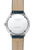 Sternglas Herrenuhr Gehäuseboden mit Schriftzug, Lederband mit Prägung