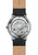Herrenuhr mit Sichtboden: mechanisches Uhrwerk, rundes Edelstahlgehäuse, schwarzes Band