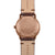 Herrenarmbanduhr Sternglas mit bronzefarbenem Gehäuseboden und braunem Lederband