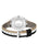 BOSS Damenarmbanduhr Rückseite mit Gehäuseboden, Stoffband Schwarz/Beige und Dorn