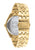 Tommy Hilfiger Damenarmbanduhr: goldenes Gehäuse, blaues Zifferblatt, Seitenansicht
